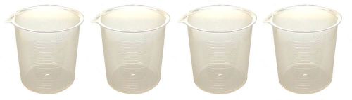 Polypropylene Beaker Graduated 100mL Griffin Style Spout for Laboratory Pk of 4