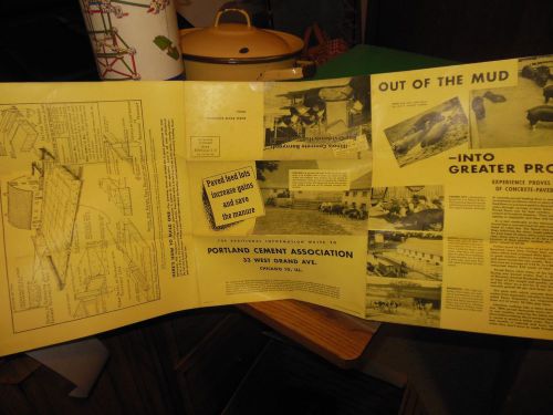 PORTLAND CEMENT ASSOC. ADVERTISING BROCHURE OF ILLINOIS CONCRETE BARNYARDS