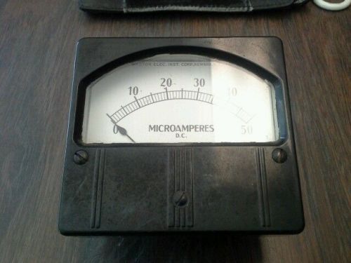 ANTIQUE WESTON ELECTRIC 1-50 DC  MICROAMPERES METER GAUGE