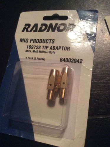 Radnor 169728 Tip Adaptor M25 And M40 Miller Style 2 Pc