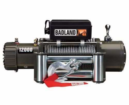 Badland winch 12000 lb off road vehicle winch w/auto load-holding brake for sale