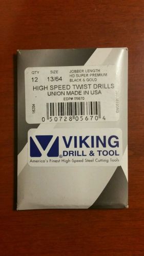 13/64&#034; 05670 Norseman / Viking USA Drill Bit Super Premium High Speed 12 pack