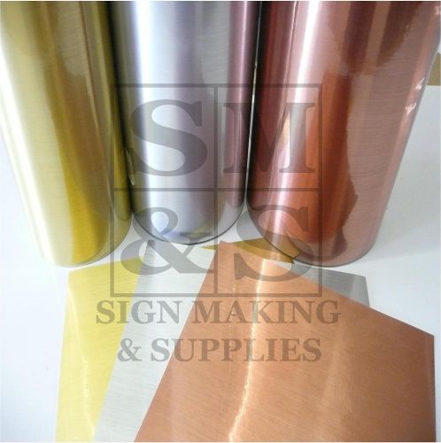BUY 1 GET 1 FREE! A4 1m 5m Chrome Or Brushed Sticky Back Plastic Sign Making
