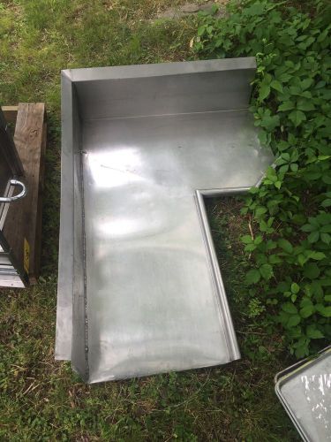 Stainless Steel Corner Dishwasher Drainboard with Backsplash