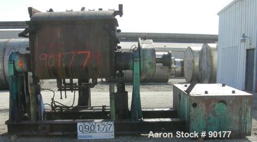 Used- Aaron Process Double Arm Mixer, 500 gallon working capacity, carbon steel.