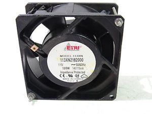 ETRI 113XN/113XN2182000 FAN 115V 10/9W 50/60HZ IMPEDANCE PROTECTED ***XLNT***