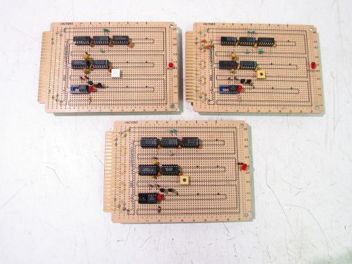 VECTOR PROTOTYPE PLUGBOARD 3677-2 D.I.P. PLUGBOARD (LOT OF 3) ***XLNT***