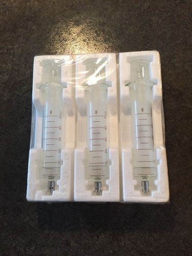 Vintage syringe glass b-d set of 3 multifit 50cc nib for sale