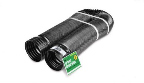 Flex-Drain 51710 Flexible/Expandable Landscaping Drain Pipe, Solid, 4-Inch By