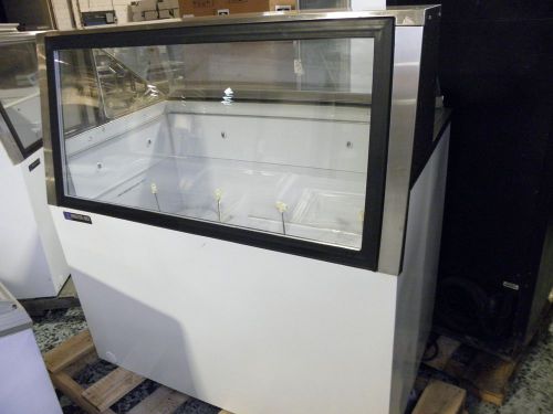Master bilt dd46 8 tub 48&#034; stright glass ice cream freezer dipping dip cabinet for sale