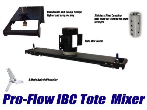 Pro-flow ibc tote mixer 2hp motor / dual 5&#039; hydrofoil impellers for sale