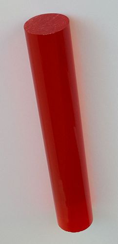 2” diameter clear red acrylic plexiglass lucite rod 12” inch (11 7/8&#034; long) for sale