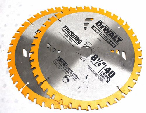 Dewalt dw3184 series 20 8-1/4&#034; 40 tooth atb thin kerf saw blade w/ 5/8&#034; - qty 2 for sale