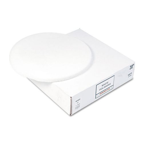 &#034;standard 12-inch diameter polishing floor pads, white, 5/carton&#034; for sale