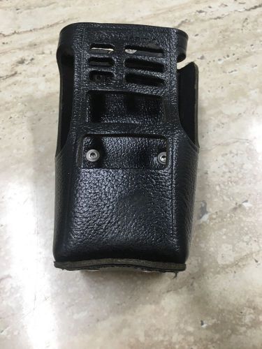 Used Motorola Leather Swivel Carrying Case HLN9955A Two way Radio