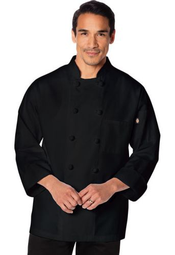 Dickies Unisex Classic Knot-Button Chef Coat Black  DC43 BLK FREE SHIP!