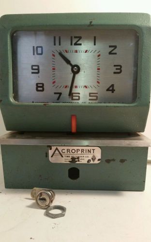 Acroprint time clock. 150qr4. NO KEY. Tested