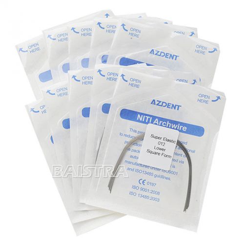 20 bags dental orthodontic super elastic niti arch wires square round 012 lower for sale