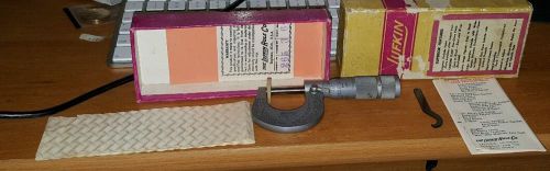AWESOME Vintage Lufkin 1641V Micrometer Chrome Clad Original Box Instructions