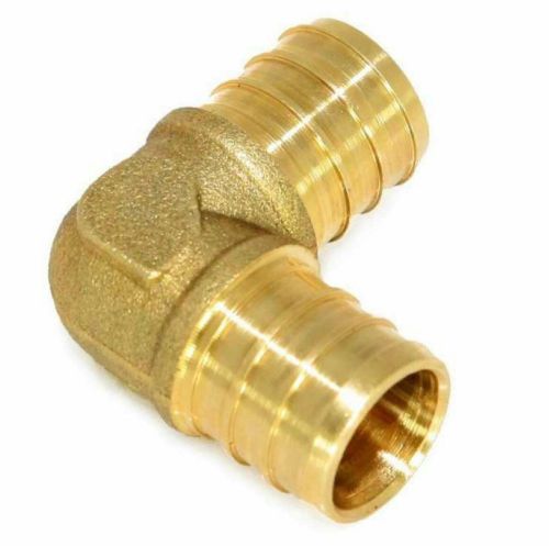 (100 Pcs) 1/2&#034; PEX x 1/2&#034; Brass PEX  Elbow- Brass Crimp Fitting