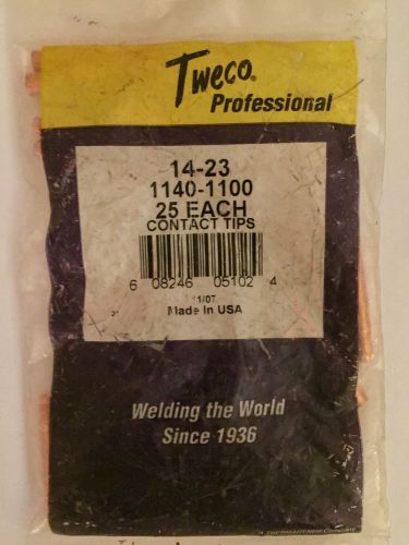 Tweco Professional Series 14-23 Contact tips # 1140-1110 New pkg of 25