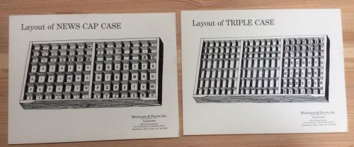 lot of 2 *LETTERPRESS TYPE* CASE LAYOUTS M&amp;H Typefounders