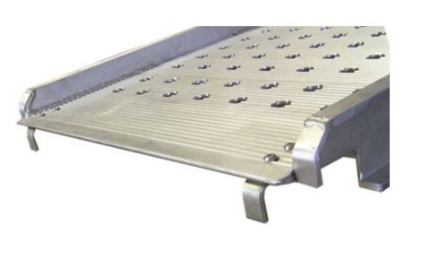 7 Feet Long Aluminum Punched Traction Hook End Walk Ramp 38&#034; Wide 1800# Capacity