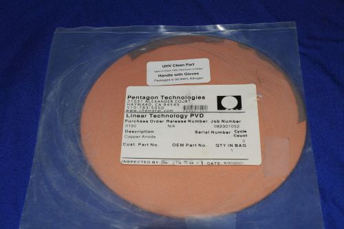 COPPER ANODE SPUTTERING TARGET 6 3/4&#034;