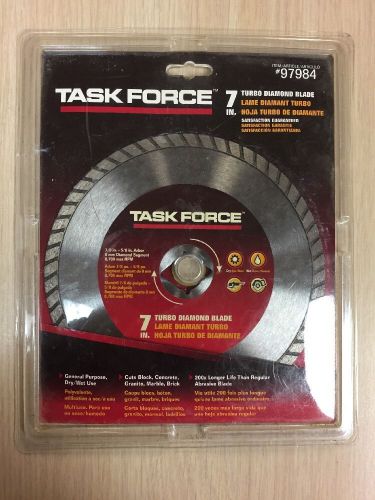 Task Force 7&#034; Turbo Diamond Circular Saw Blade 97984