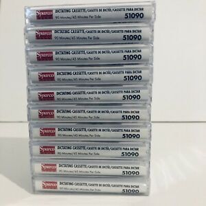 NEW lot of 10 Sparco 90min Dictating Cassette 51090 - Free shipping.