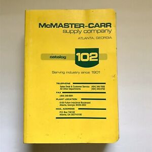 Vintage 1996 McMaster-Carr Supply Company Atlanta, GA Catalog 102 Tool Manuel