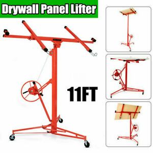 11&#039;&#039; 150LBS  Drywall Rolling Lifter Panel Hoist Jack Caster Construction Tool