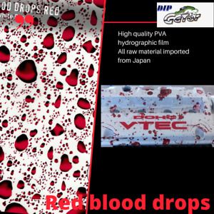 Water Transfer Dipping Hydrographic Hydro Film 0.54M RED BLOOD DROPS FATAL