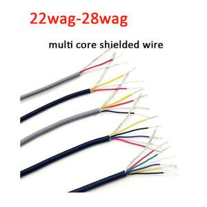 Shielded wire audio headphone signal cable UL2547 2/3/4 core 22AWG-28AWG