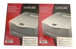 Lot of 2 - Lexmark 8 1/2&#034; x 11&#034; Printer Transparencies 50 Count - NEW SEALED