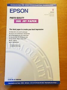 New Sealed EPSON S041070 Photo Paper Bright White 1117 Ultra Smooth Paper