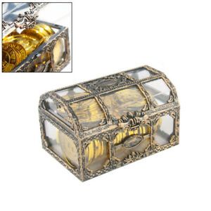 Plastic Transparent Pirate Treasure Crystal Gem Jewelry Box Storage Organizer