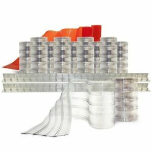 Aleco 440061 Clear-Flex II Standard Scratch-Guard Ribbed Strip Door Kit with ...