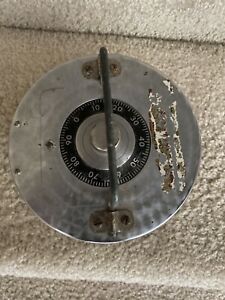 18.5 Lbs Steel Combination Lock Safe Heavy 6.5&#034; Diameter Old Antique Security