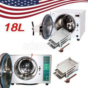18L Dental Lab Autoclave Steam Sterilization Automatic Water Supply Drain