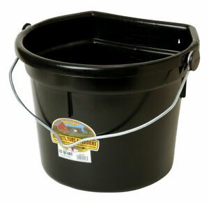 Miller Little Giant P24FBBLACK 22 QT. Flat Back Plastic Bucket w/Knob Bail