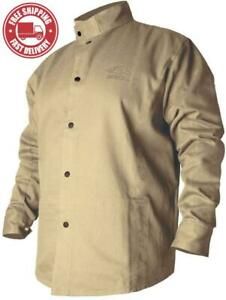 REVCO Black Stallion BXTN9C Khaki Fire Resistant Cotton Welding Jacket, Large