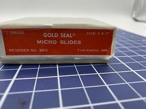 Gold Seal Micro Slides 1/2 Gross(72) Size 3”x1” And 1mm Thick