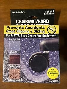 Chair mat/ hard wood floor casters Set Of 5