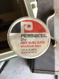 Permacel Cloth Electrical Tape, Glass 27- Size 1/2 in X 66 ft. White Color