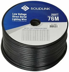 SolidLink - 700007 250ft Low Voltage 12/2 Direct Burial Bare Copper Lighting ...