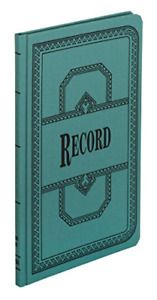 Boorum &amp; Pease 66150R Record/Account Book, Record Rule, Blue, 150 Pages, 12 1...
