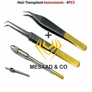 New Hair Transplant Instruments Set Gold Plated Medical Stainless By Mesaad