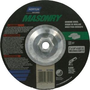 Norton Masonry Depressed Center Abrasive Wheel, Type 27, Silicon Carbide