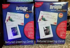 Lot of 2 (30 total) Burlington Greeting Cards half-Fold w/ Envelopes NEW!